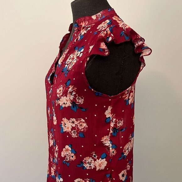 Women's Silk Floral Blouse - Picture 3 of 6